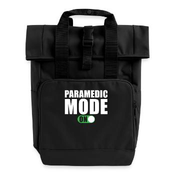 Paramedic Mode On - Roll Top Backpack with Two Handles - black - Front