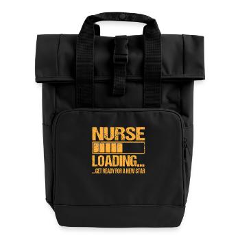 Krankenschwester loading Krankenschwester - Rolltop Rucksack mit zwei Griffen - Schwarz - Vorne