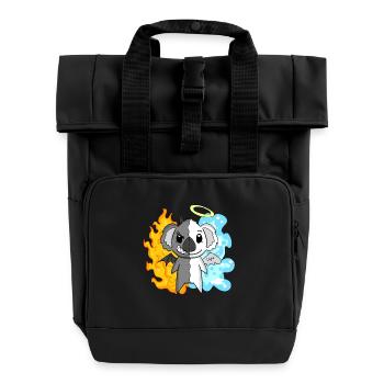 Koala - Angels and Devils - Roll Top Backpack with Two Handles - black - Front