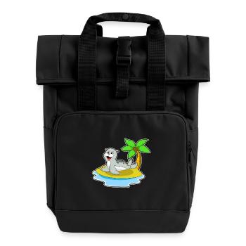 Seal Island - Roll Top Backpack with Two Handles - black - Front