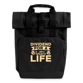Dividend Shareholder Shares - Roll Top Backpack with Two Handles - black - Front