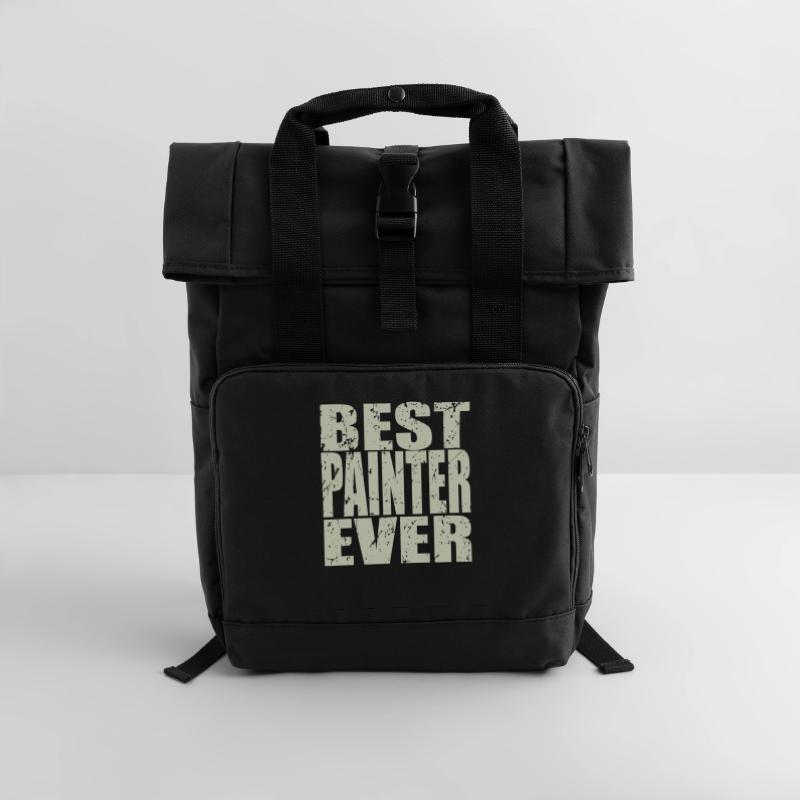 Best Painter ever Painter Gift Roll Top Backpack with Two Handles