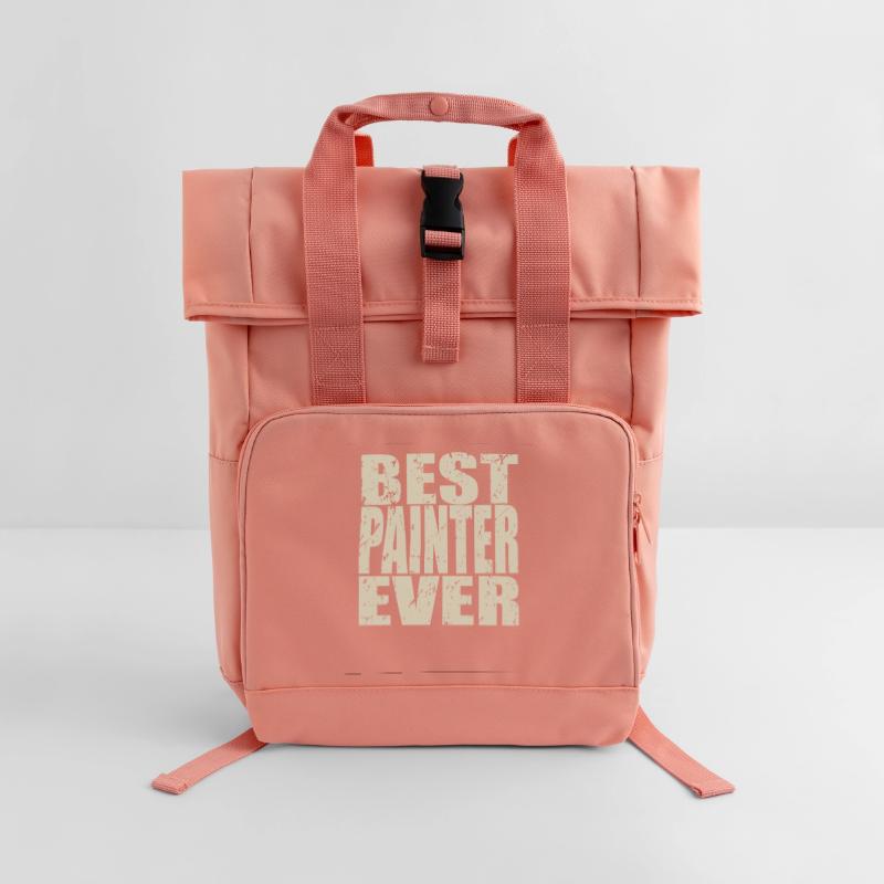 Best Painter ever Painter Gift Roll Top Backpack with Two Handles