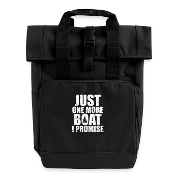 Just one more Boat I promise Segeln Boot - Rolltop Rucksack mit zwei Griffen - Schwarz - Vorne