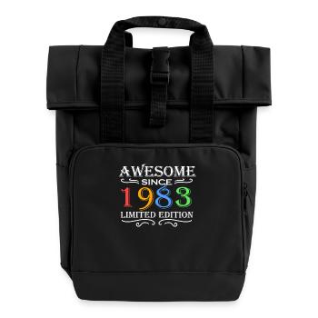 1983 - Born 1983 - Roll Top Backpack with Two Handles - black - Front