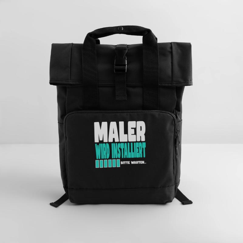 Maler wird installiert Rolltop Rucksack mit zwei Griffen