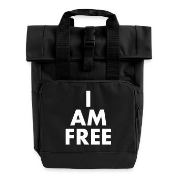 I am free - Sac à dos Roll Top à deux anses - noir - Devant