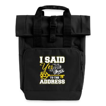 J’ai dit oui à l’adresse - Sac à dos Roll Top à deux anses - noir - Devant