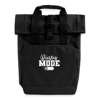 Party Mode On Party Dance Music Friends - Roll Top Backpack with Two Handles - black - Front