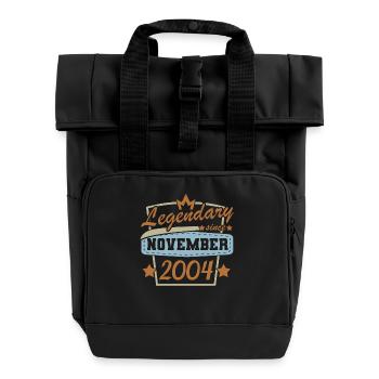 Geschenke zum Geburtstag November 2004 Sprüche - Rolltop Rucksack mit zwei Griffen - Schwarz - Vorne