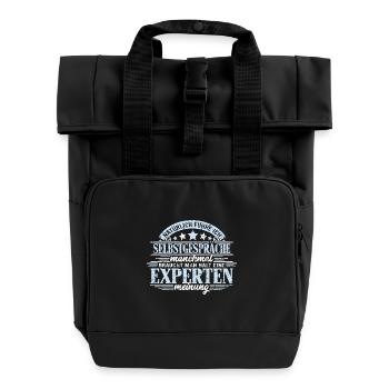 Natürlich führe ich Selbstgespräche - - Rolltop Rucksack mit zwei Griffen - Schwarz - Vorne