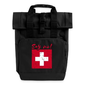 Dites non Suisse - Sac à dos Roll Top à deux anses - noir - Devant