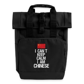 Je n’arrive pas à rester calme Je suis chinois - Sac à dos Roll Top à deux anses - noir - Devant
