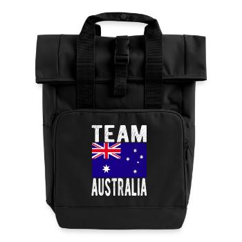 Drapeau de l’Australie - Sac à dos Roll Top à deux anses - noir - Devant
