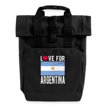 Drapeau de l’ARGENTINE - Sac à dos Roll Top à deux anses - noir - Devant