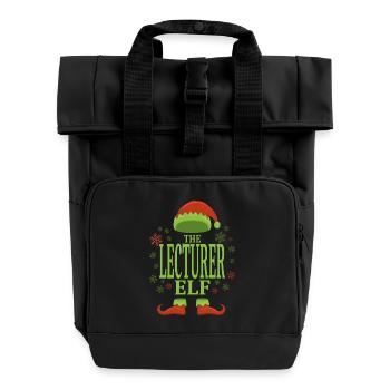 Lecturer Christmas Elf - Roll Top Backpack with Two Handles - black - Front