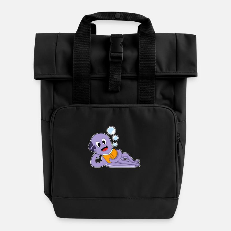 Lire le livre Octopus - Sac à dos Roll Top à deux anses - noir