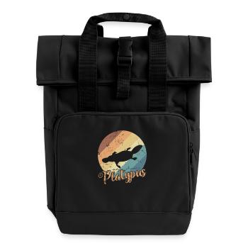 Ornithorynque ornithorynque Australie Outback - Sac à dos Roll Top à deux anses - noir - Devant