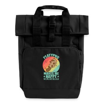 Ornithorynque me rend heureux, toi pas tellement - Sac à dos Roll Top à deux anses - noir - Devant