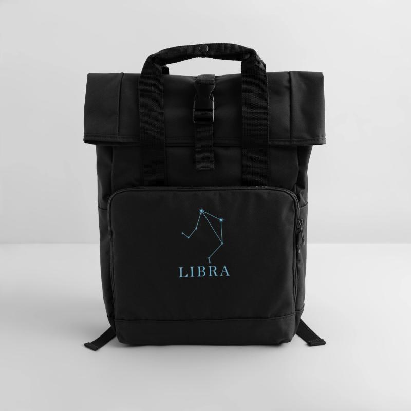 Sternkonstellation Sternzeichen Libra Rolltop Rucksack mit zwei Griffen