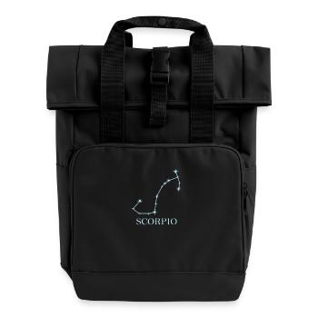 Sternkonstellation Sternzeichen Skorpion - Rolltop Rucksack mit zwei Griffen - Schwarz - Vorne