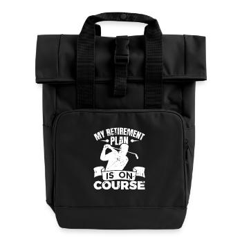 Golfspieler Ruhestand - Rolltop Rucksack mit zwei Griffen - Schwarz - Vorne