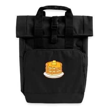 Pancake Breakfast - Roll Top Backpack with Two Handles - black - Front