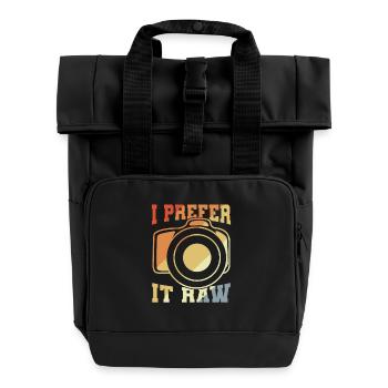 Photography Joke - Roll Top Backpack with Two Handles - black - Front