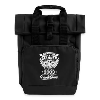 Mechaniker wurden 2003 geboren - Rolltop Rucksack mit zwei Griffen - Schwarz - Vorne