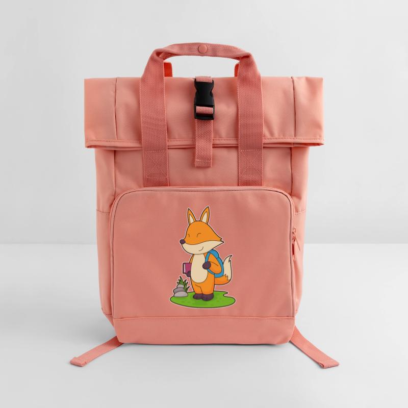 Fox Wanderer Backpack Roll Top Backpack with Two Handles
