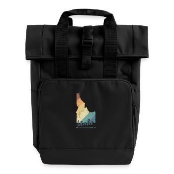 Idaho United States of America USA - Roll Top Backpack with Two Handles - black - Front