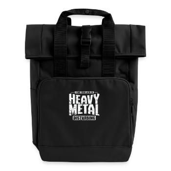 Heavy Metal Disburbing Music Band Genre - Roll Top Backpack with Two Handles - black - Front