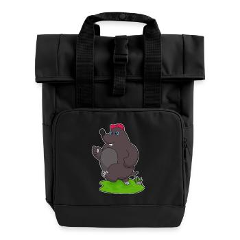 Mole Jogger Jogging Sports - Roll Top Backpack with Two Handles - black - Front