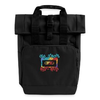 Rap de genre de musique hip-hop old school - Sac à dos Roll Top à deux anses - noir - Devant