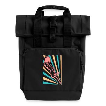 Girls Swimming - Roll Top Backpack with Two Handles - black - Front