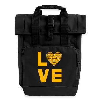 Trampoline Love - Sac à dos Roll Top à deux anses - noir - Devant