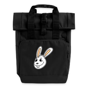 Tête de lapin Tête d’animal - Sac à dos Roll Top à deux anses - noir - Devant
