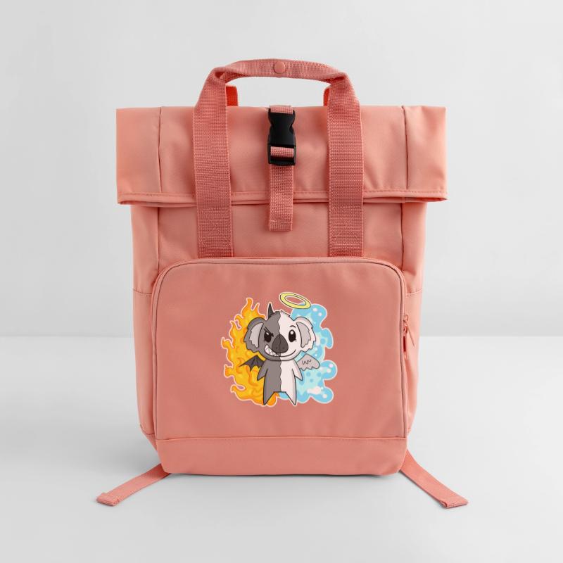 Koala - Angels and Devils Roll Top Backpack with Two Handles
