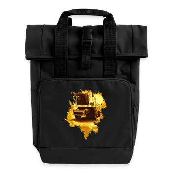 Mähdrescher Gold - Rolltop Rucksack mit zwei Griffen - Schwarz - Vorne