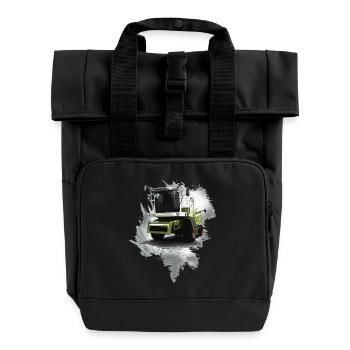 Mähdrescher - Rolltop Rucksack mit zwei Griffen - Schwarz - Vorne