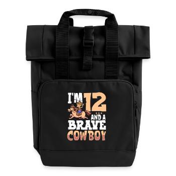 J’ai 12 ans - Boy Cowboy - Sac à dos Roll Top à deux anses - noir - Devant
