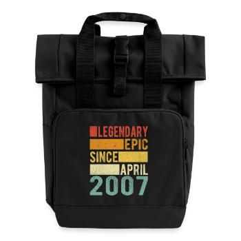 Anniversaire avril 2007 Épopée légendaire - Sac à dos Roll Top à deux anses - noir - Devant