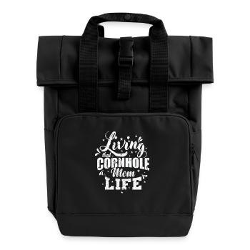 Vivre ce passe-temps de jeu de vie de maman de maïs - Sac à dos Roll Top à deux anses - noir - Devant