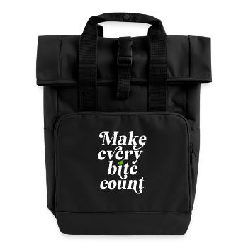 Veganer Make Every Count Go Vegan Veganerin - Sac à dos Roll Top à deux anses - noir - Devant