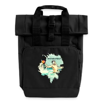 Wasserball - Die härtesten Sportler - Rolltop Rucksack mit zwei Griffen - Schwarz - Vorne