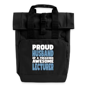 Fière épouse d’un sacré bon conférencier - Sac à dos Roll Top à deux anses - noir - Devant