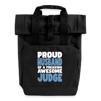 Stolze Ehefrau Eines Verdammt Guten Richters - Rolltop Rucksack mit zwei Griffen - Schwarz - Vorne