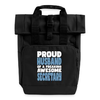 Fière épouse d’une maudite bonne secrétaire - Sac à dos Roll Top à deux anses - noir - Devant