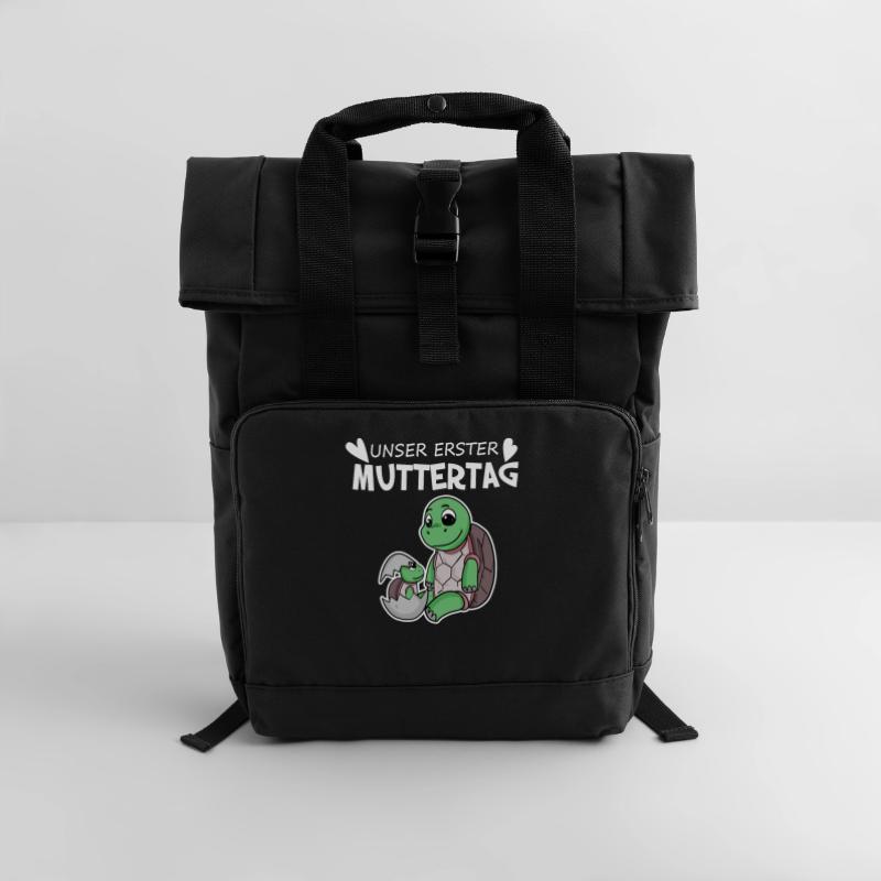 Muttertag - erster Muttertag Geschenk Rolltop Rucksack mit zwei Griffen