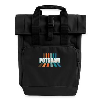 Potsdamer, Potsdamer Potsdam - Roll Top Backpack with Two Handles - black - Front